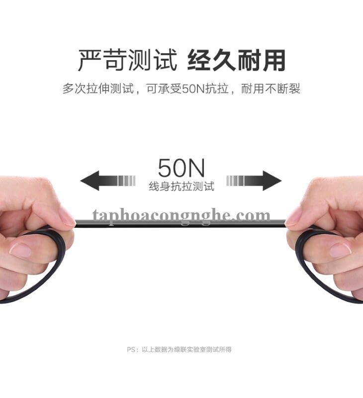 Ugreen 30675 0.5M màu Đen Cáp sạc truyền dữ liệu USB 2.0 sang MICRO USB dáng dẹt US118 30030675